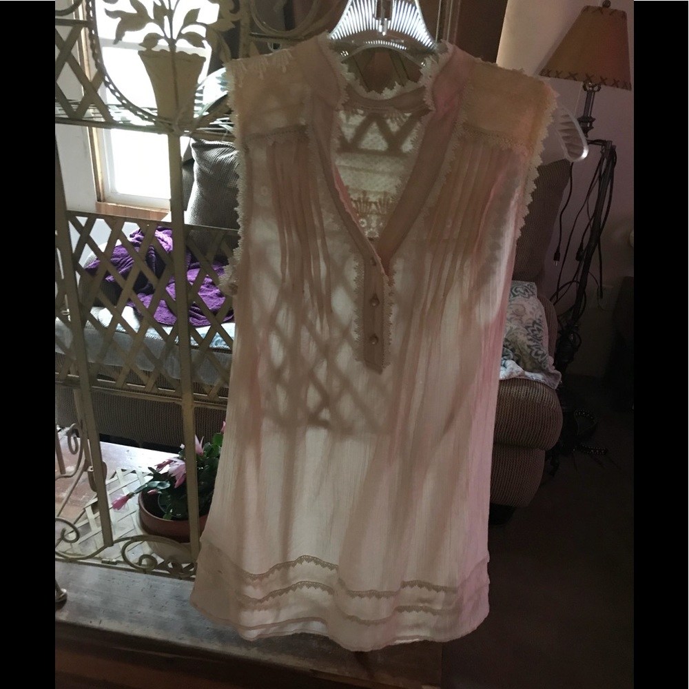 Sheer pale pink tunic style